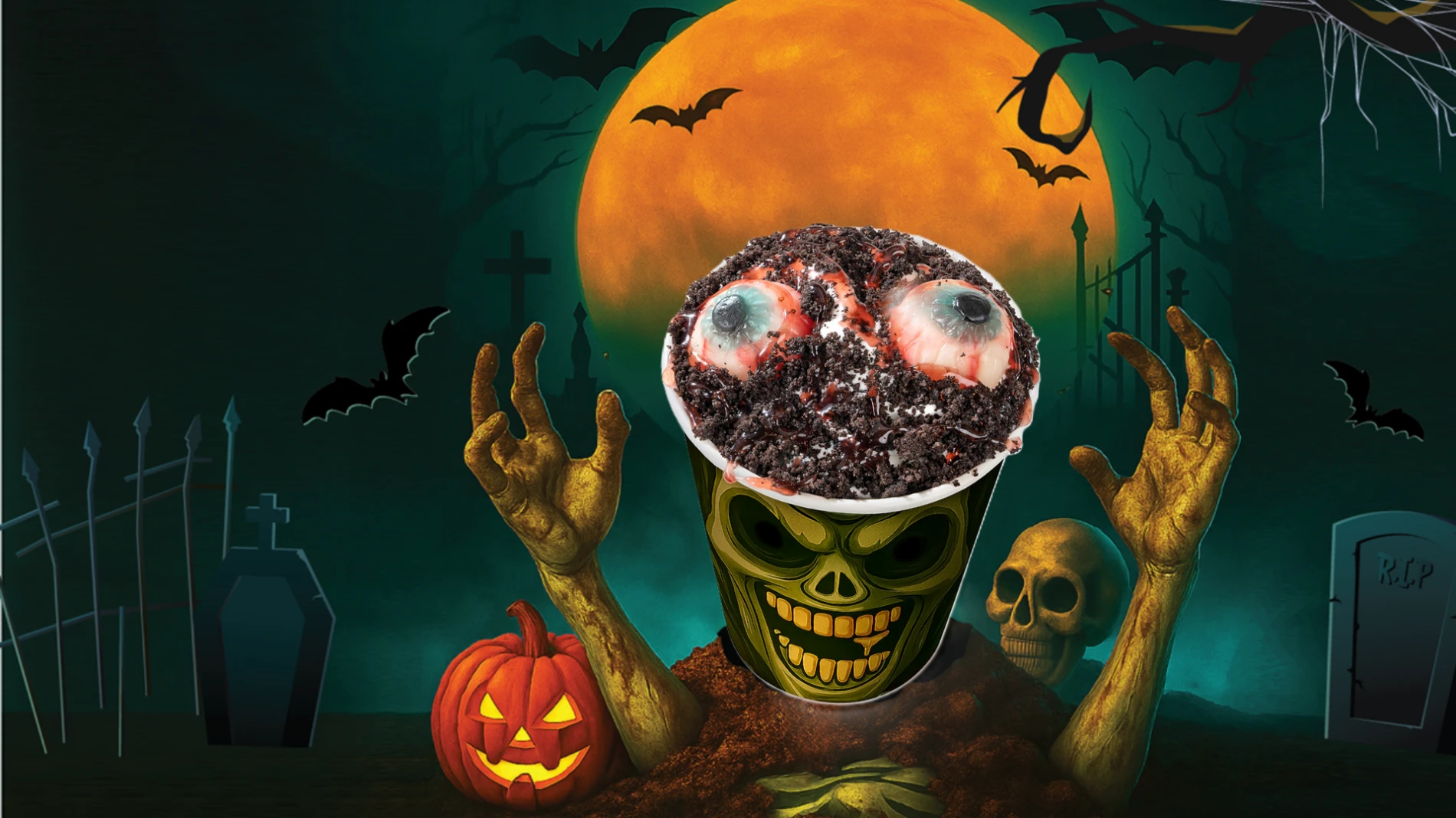 Swirl Halloween assustadoramente delicioso